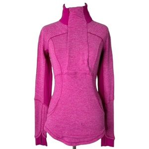 NWT Size 4 Lululemon Athletica Woman’s Jacket 1/4 Zip Fitted Magenta Pullover